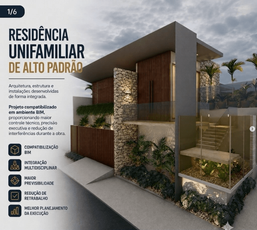 Residência Familiar de Alto Padrão — Projeto Residencial